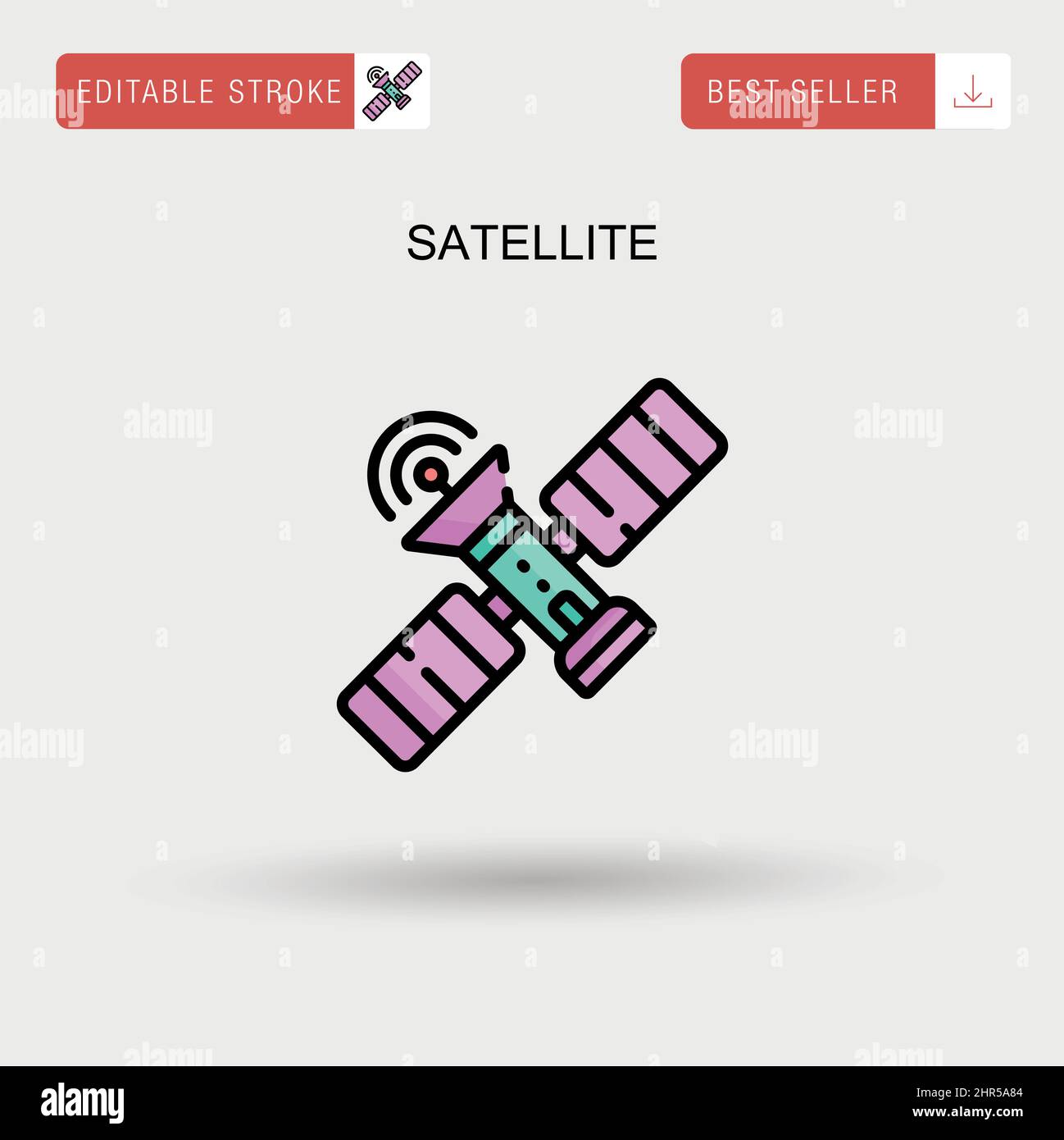 Satellite Simple vector icon. Stock Vector