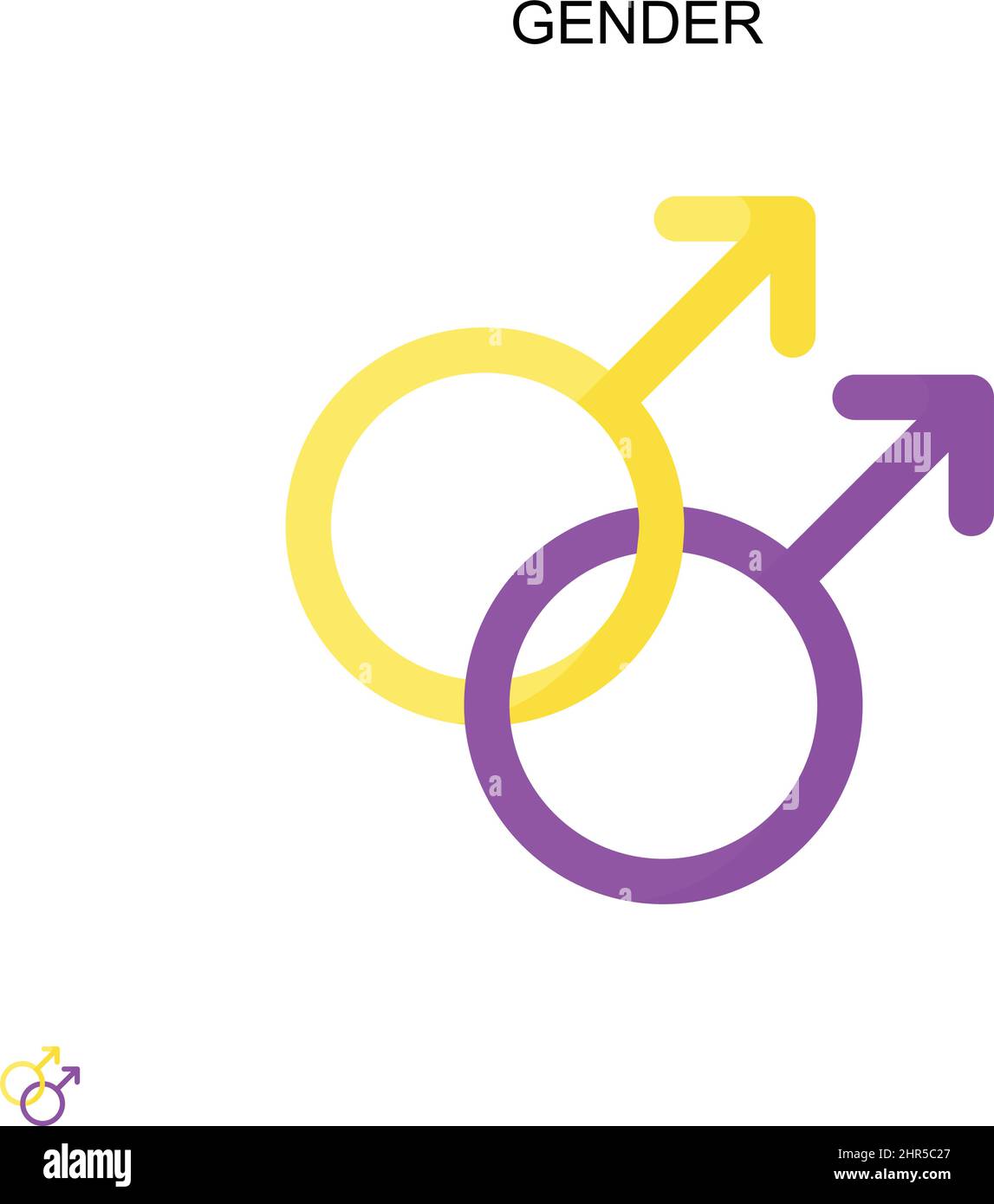 Gender Simple vector icon. Illustration symbol design template for web mobile UI element. Stock Vector