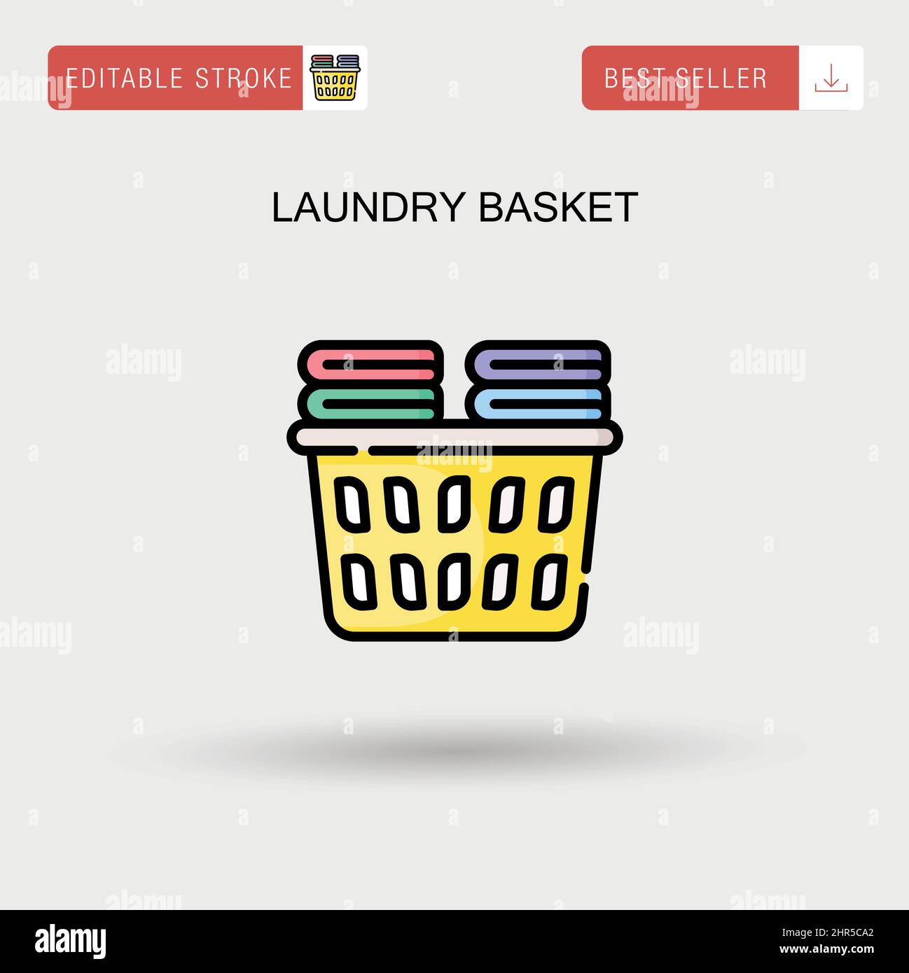 Laundry basket Simple vector icon Stock Vector Image & Art Alamy