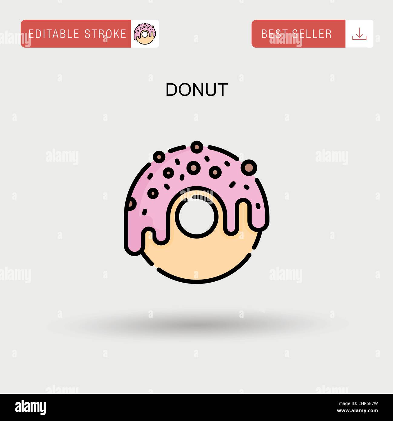 Donut Simple vector icon Stock Vector Image & Art - Alamy