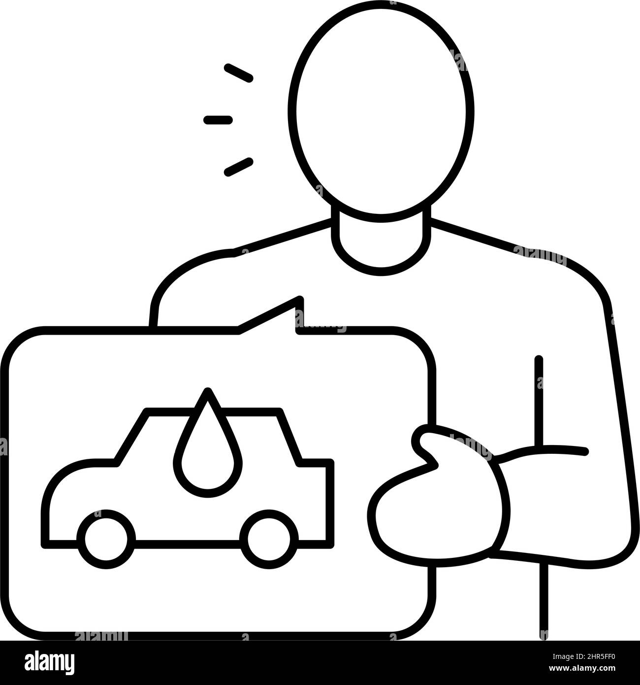 client self car wash service line icon vector illustration Stock Vector ...