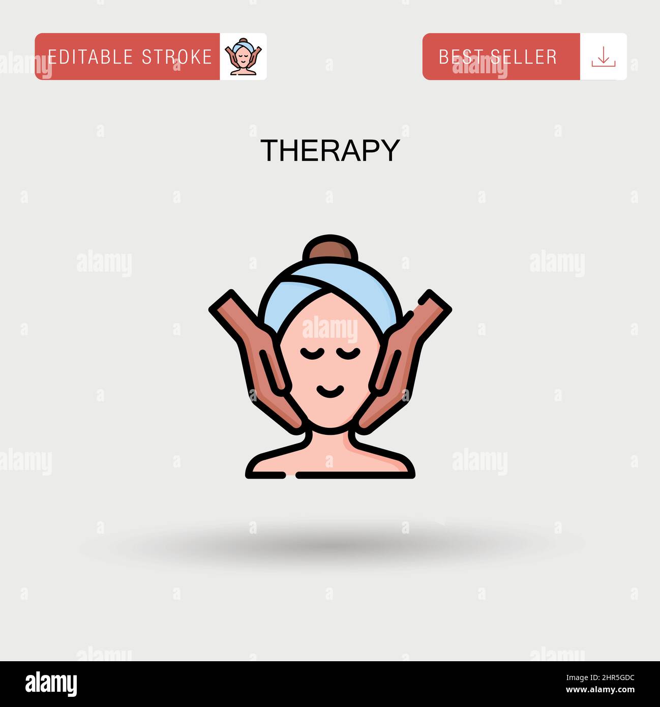 Therapy Simple vector icon. Stock Vector
