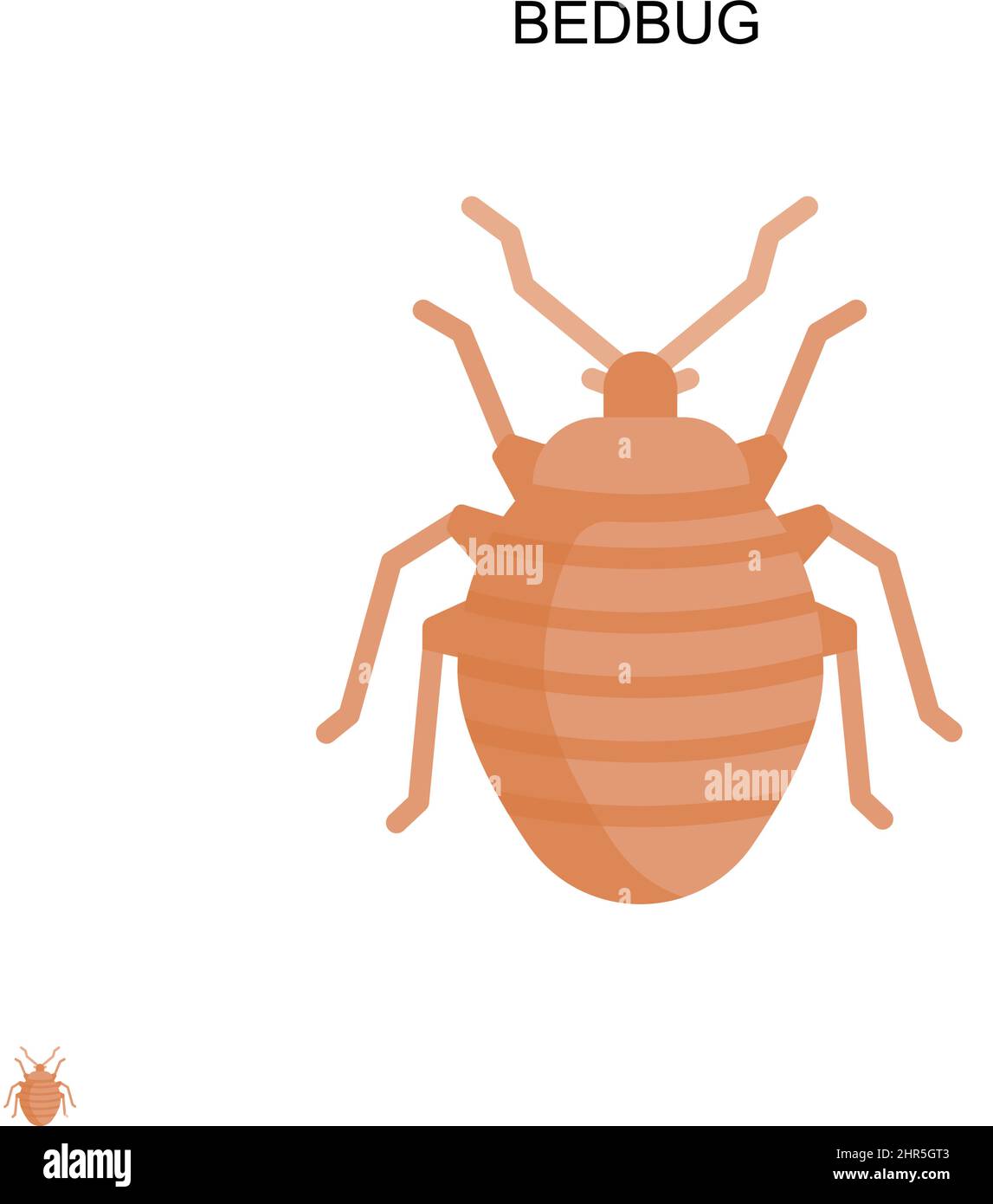 Bedbug Simple vector icon. Illustration symbol design template for web mobile UI element. Stock Vector