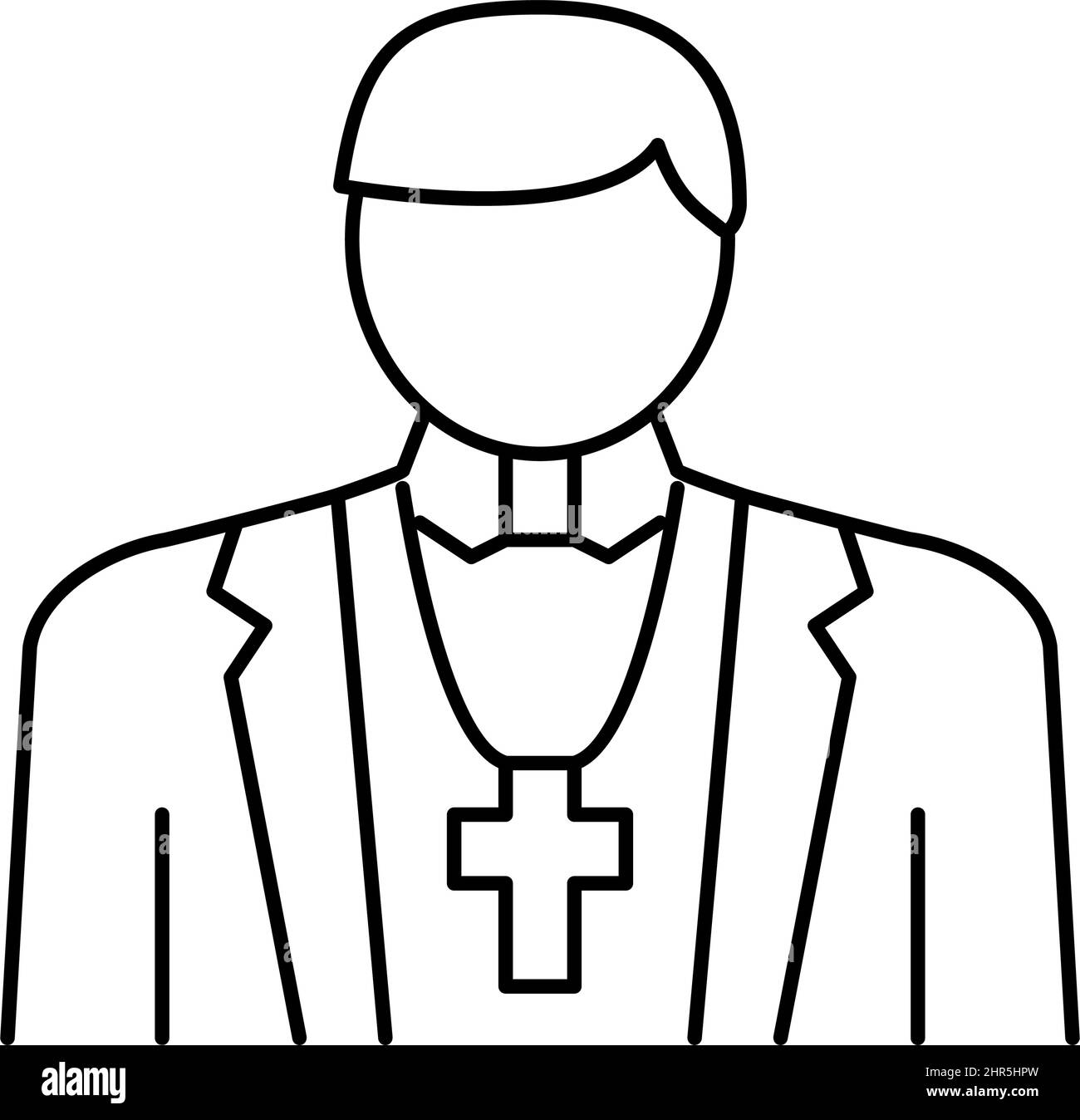 catholic religion line icon vector illustration Stock Vector Image ...