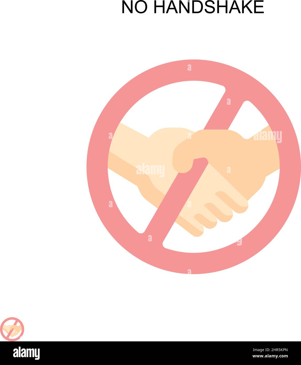 No handshake Simple vector icon. Illustration symbol design template for web mobile UI element. Stock Vector