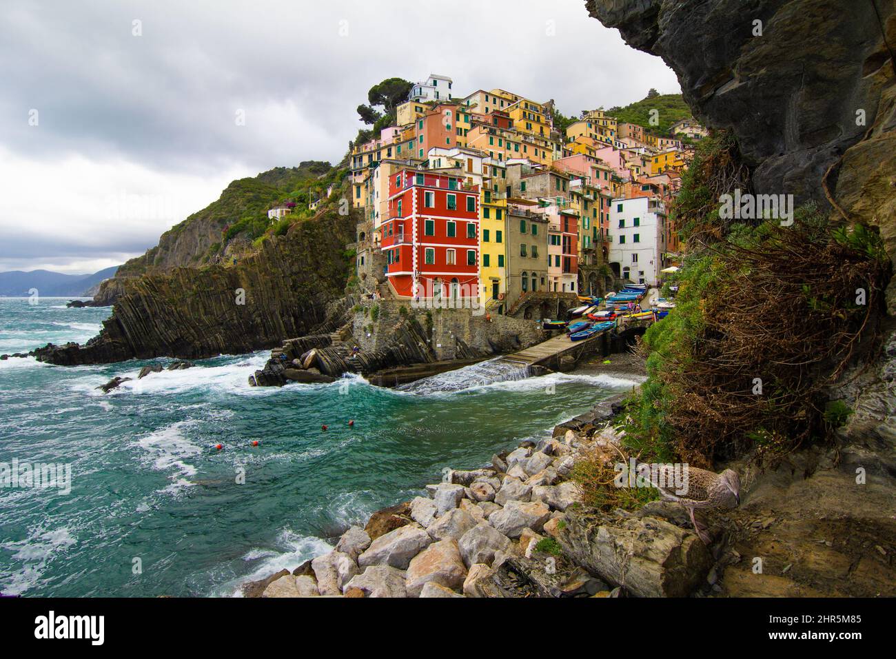 Riomaggiore of Cinque Terre, Italy Traditional fishing village