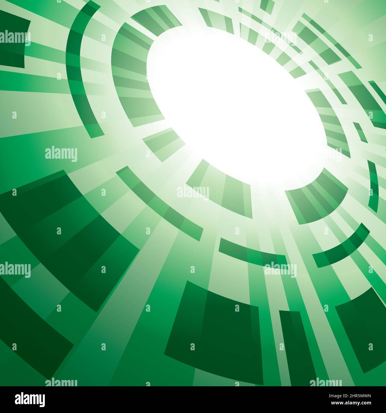 green abstract background with flash in perspective - vector - eps 10 Stock Vector