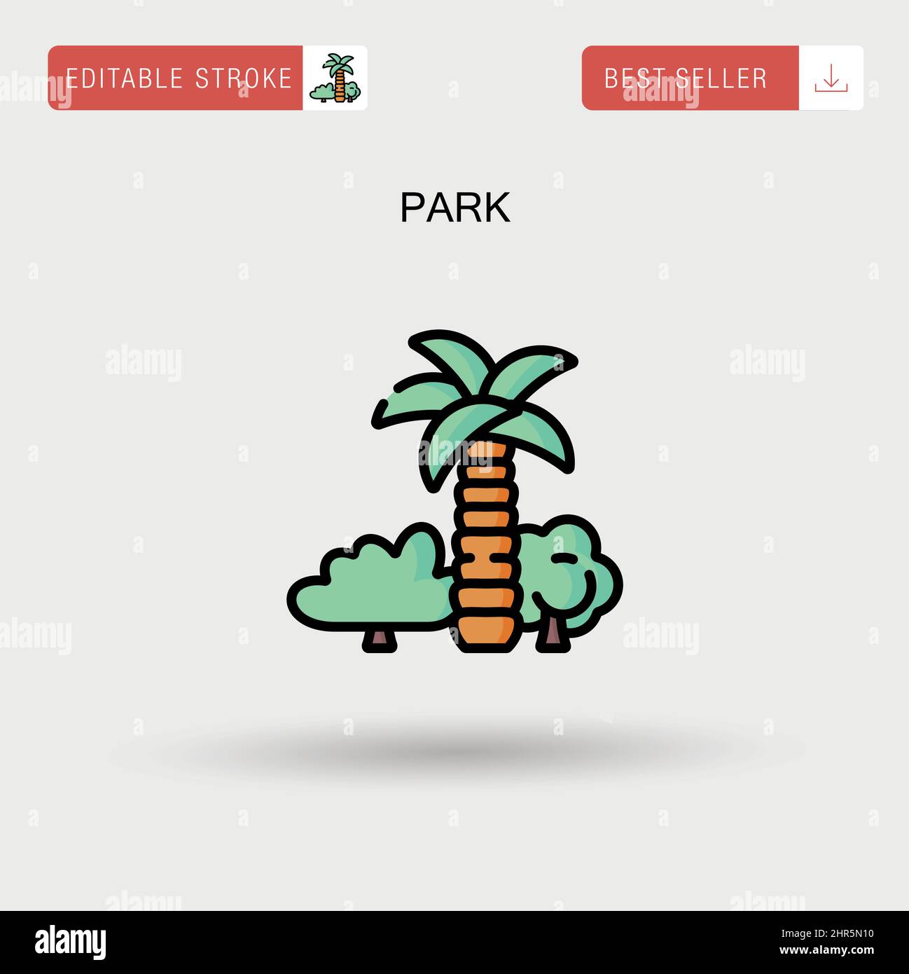 Park Simple vector icon. Stock Vector