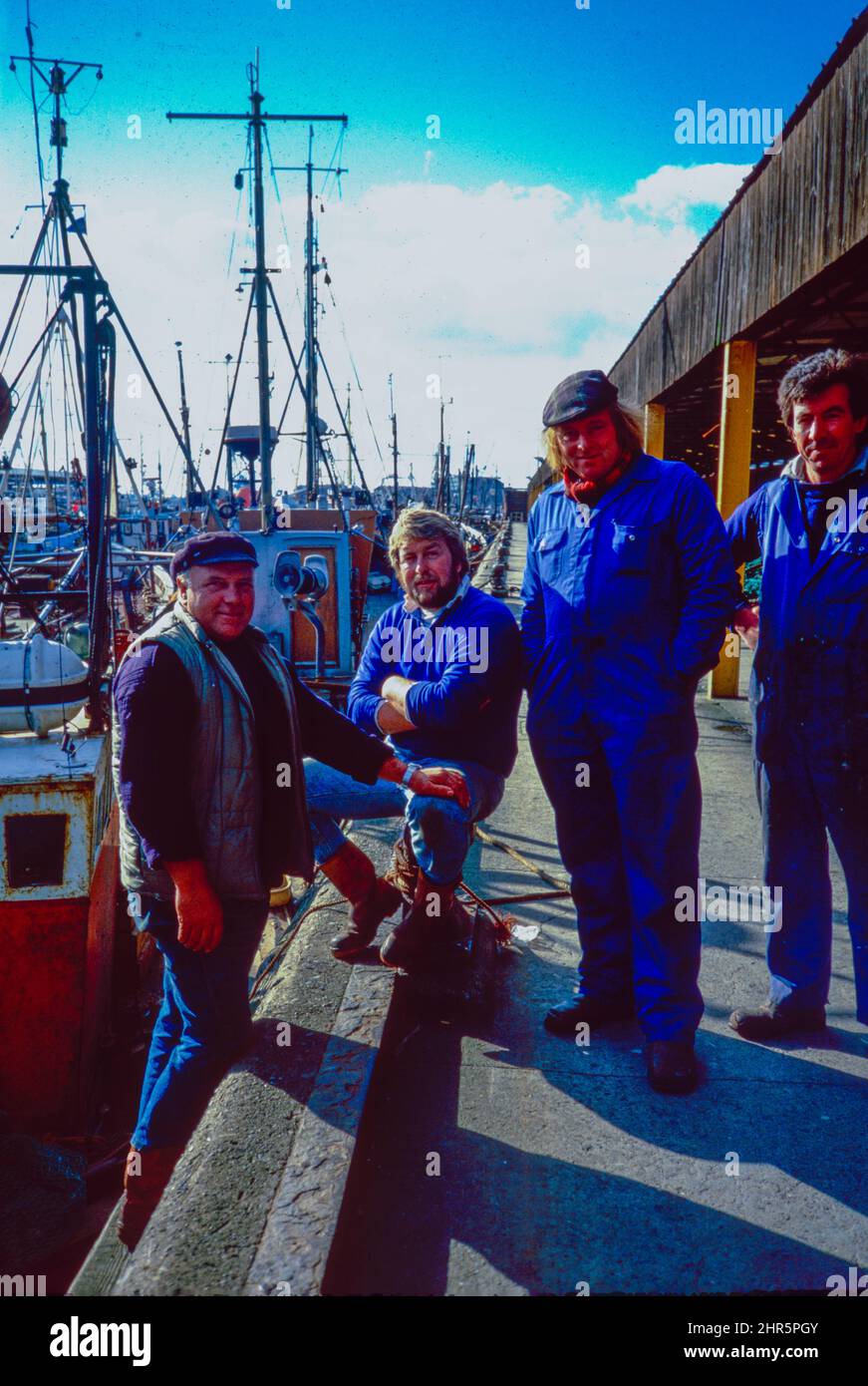 Fishermen, North Shields, Newcastle, UK, 1980s Stock Photo