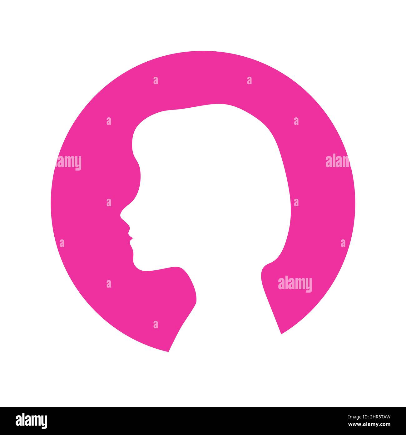 Girl silhouette head icon. Vector clipart picture men illustration ...