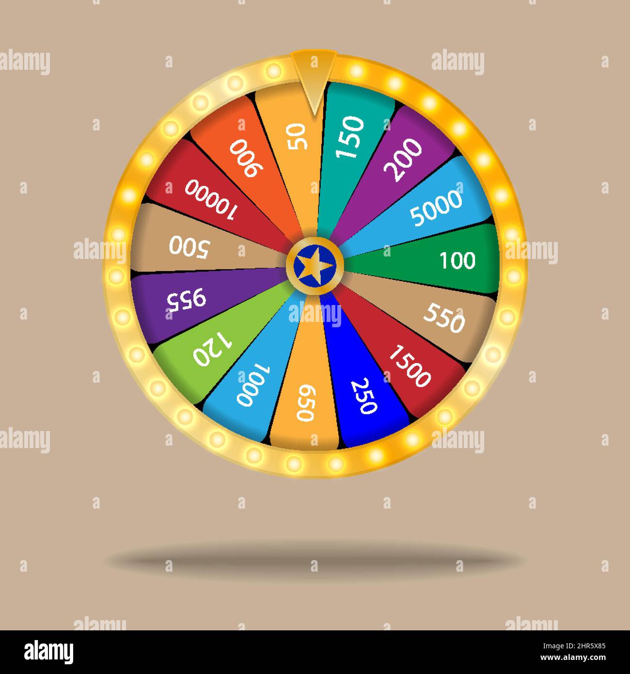 fortune wheel spinning on lightbackground vector illustration. Eps 10 Stock Vector