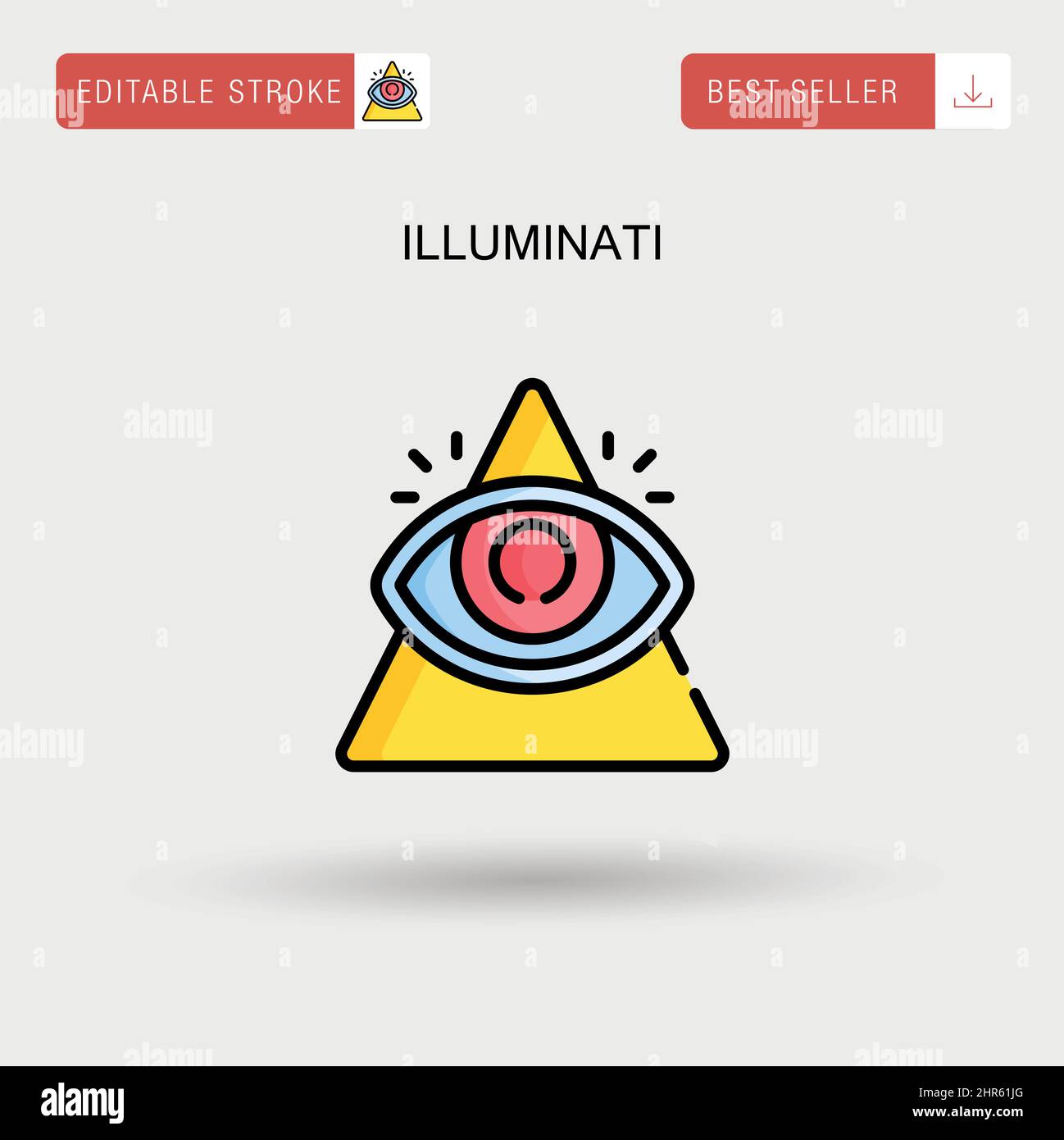 Illuminati Simple vector icon. Stock Vector