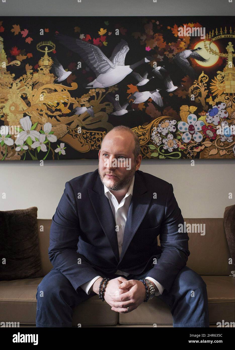 Dani Reiss president and CEO of Canada Goose Inc. sits for a portrait in his office in Toronto on Thursday November 28 2013. The head of Canada Goose is setting his sights