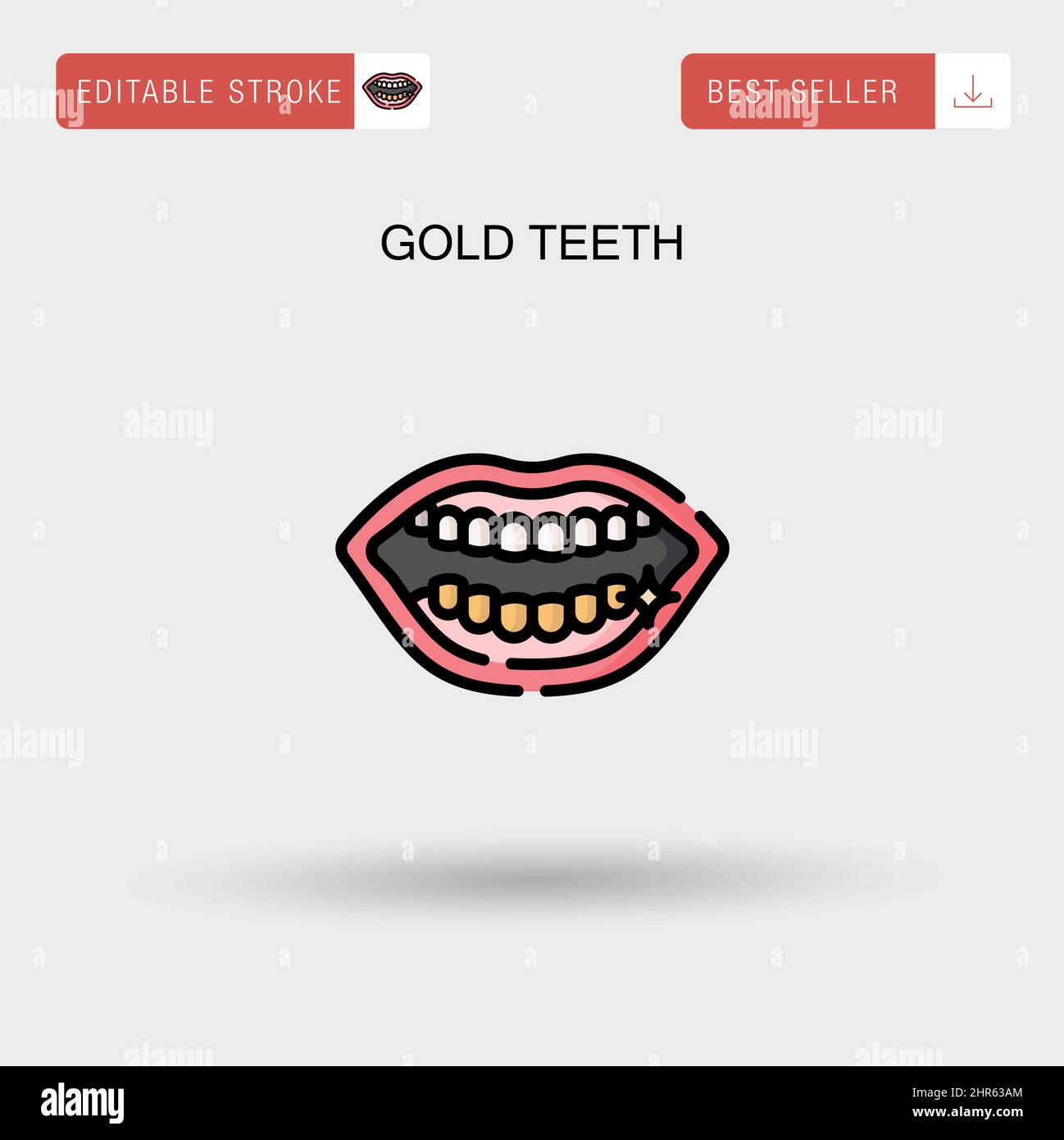 Gold crown tooth Stock Vector Images Alamy