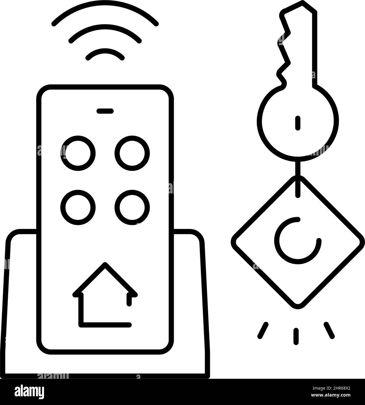 key finder line icon vector illustration Stock Vector Image & Art - Alamy