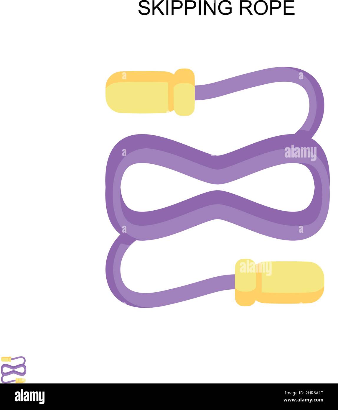 Skipping rope Simple vector icon. Illustration symbol design template for web mobile UI element. Stock Vector