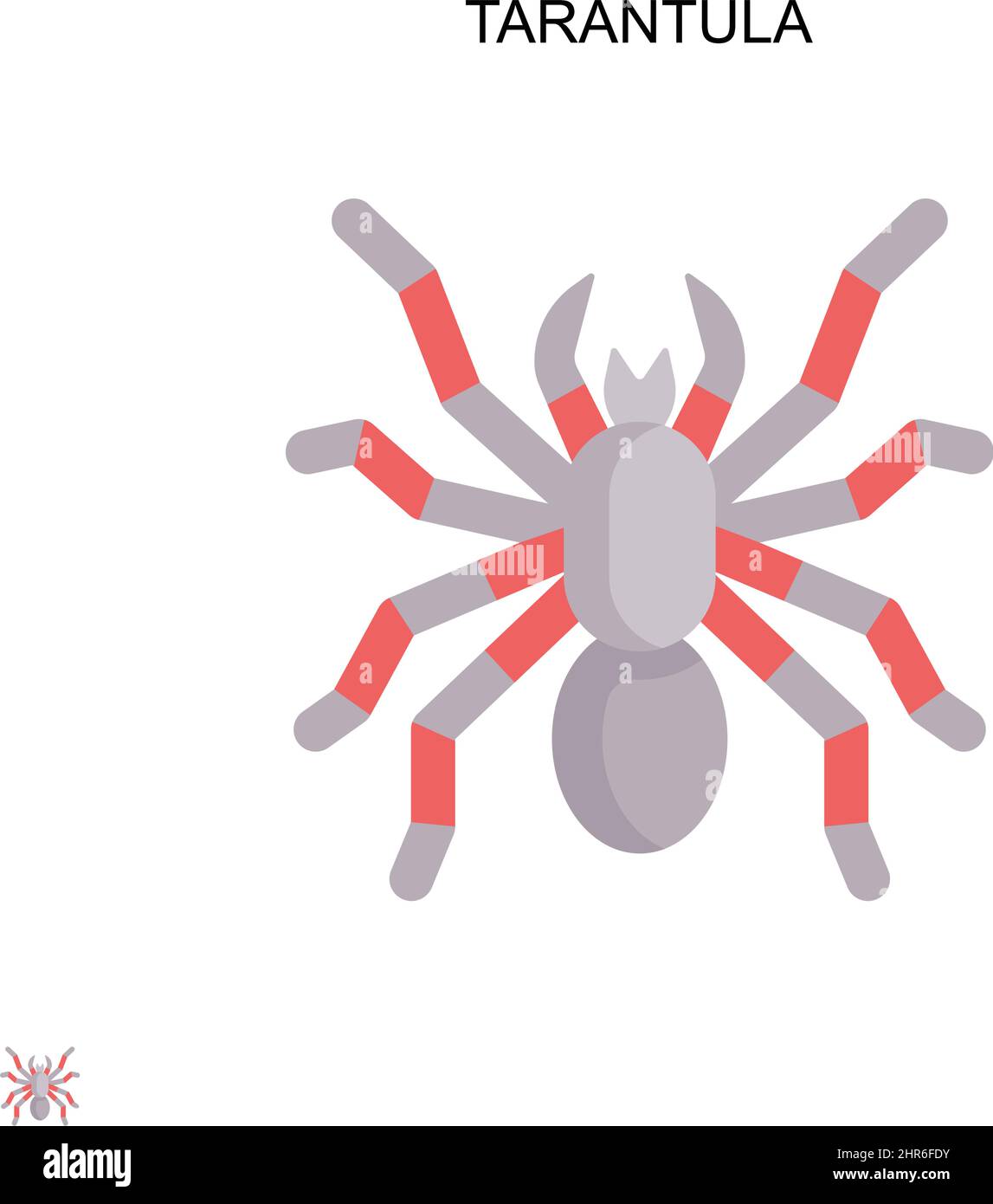 Tarantula Simple vector icon. Illustration symbol design template for web mobile UI element. Stock Vector