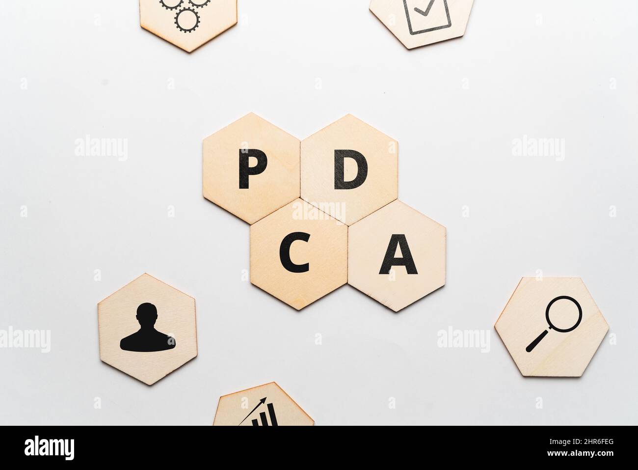 Concept PDCA or Plan Do Check Act Stock Photo