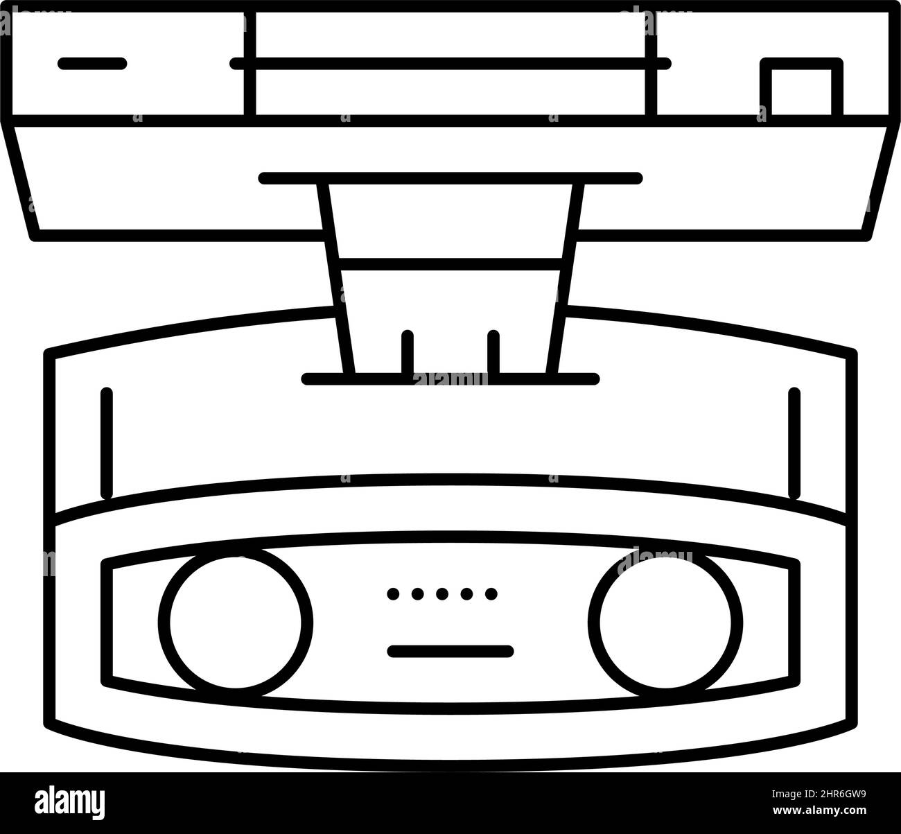 3d camera with face id technology line icon vector illustration Stock ...