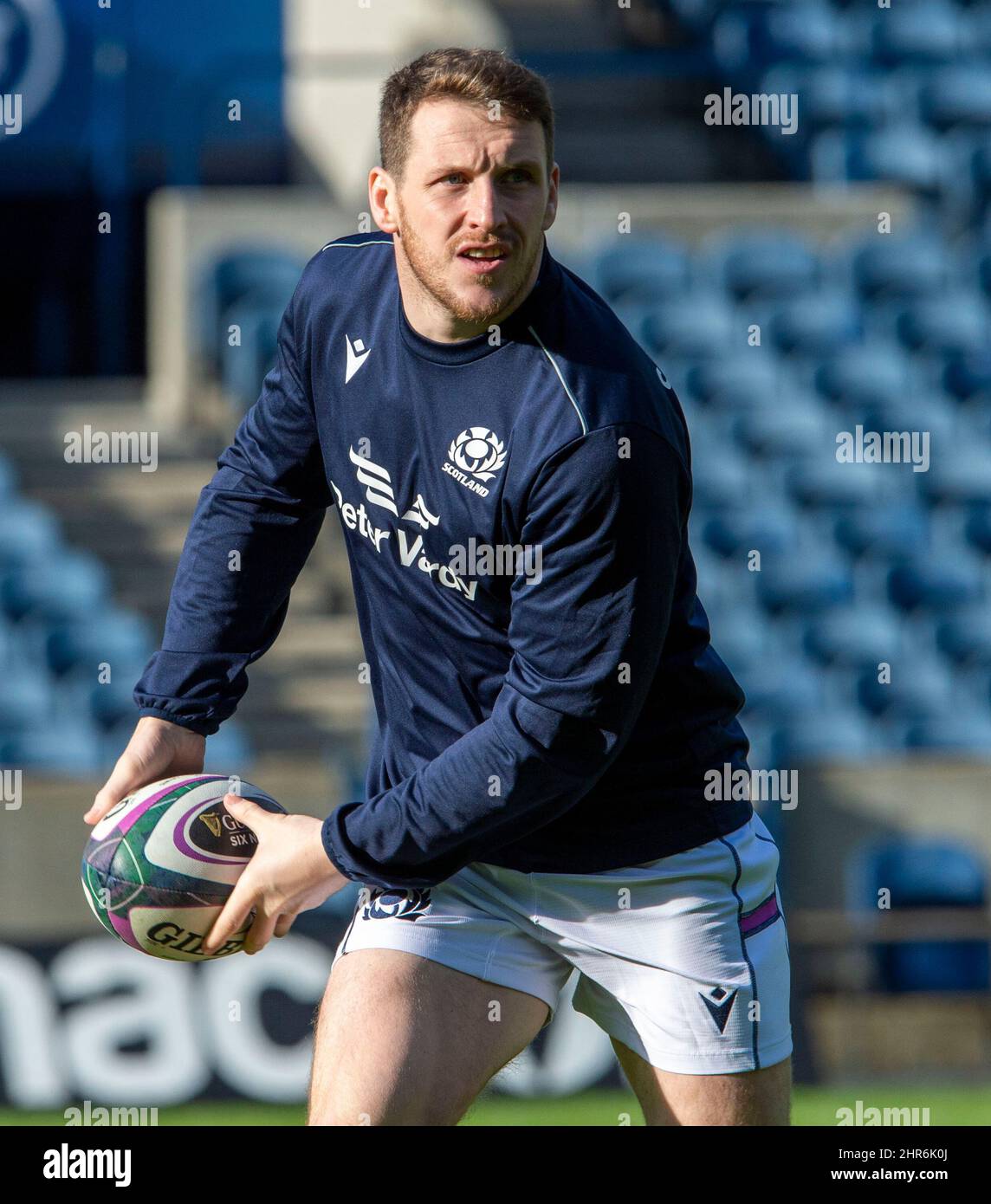 Edinburgh Rugby Mark 25th February 2022. Guinness Six Nations Rugby. ScotlandÕs Mark Bennett ...