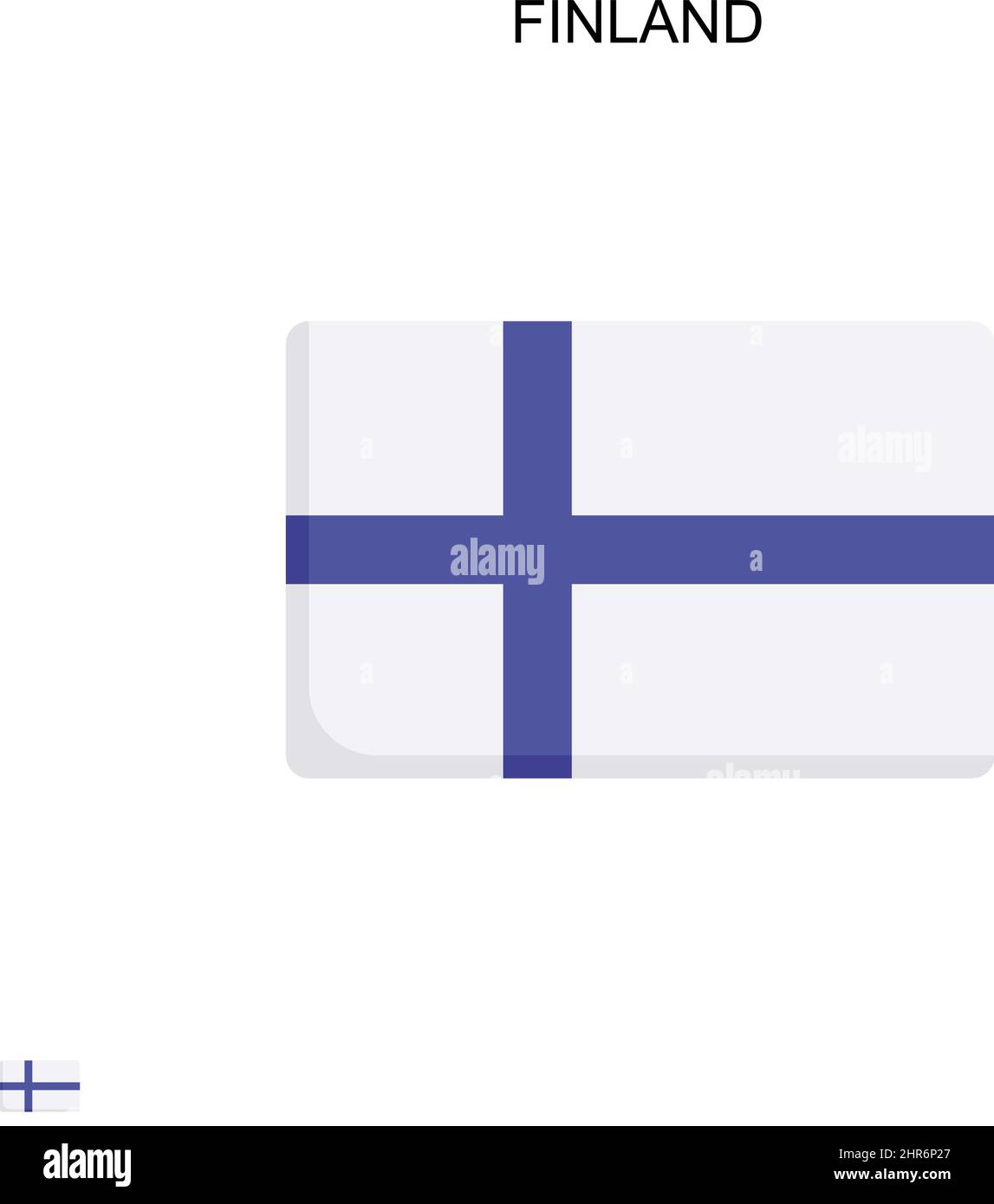 Finland Simple vector icon. Illustration symbol design template for web mobile UI element. Stock Vector