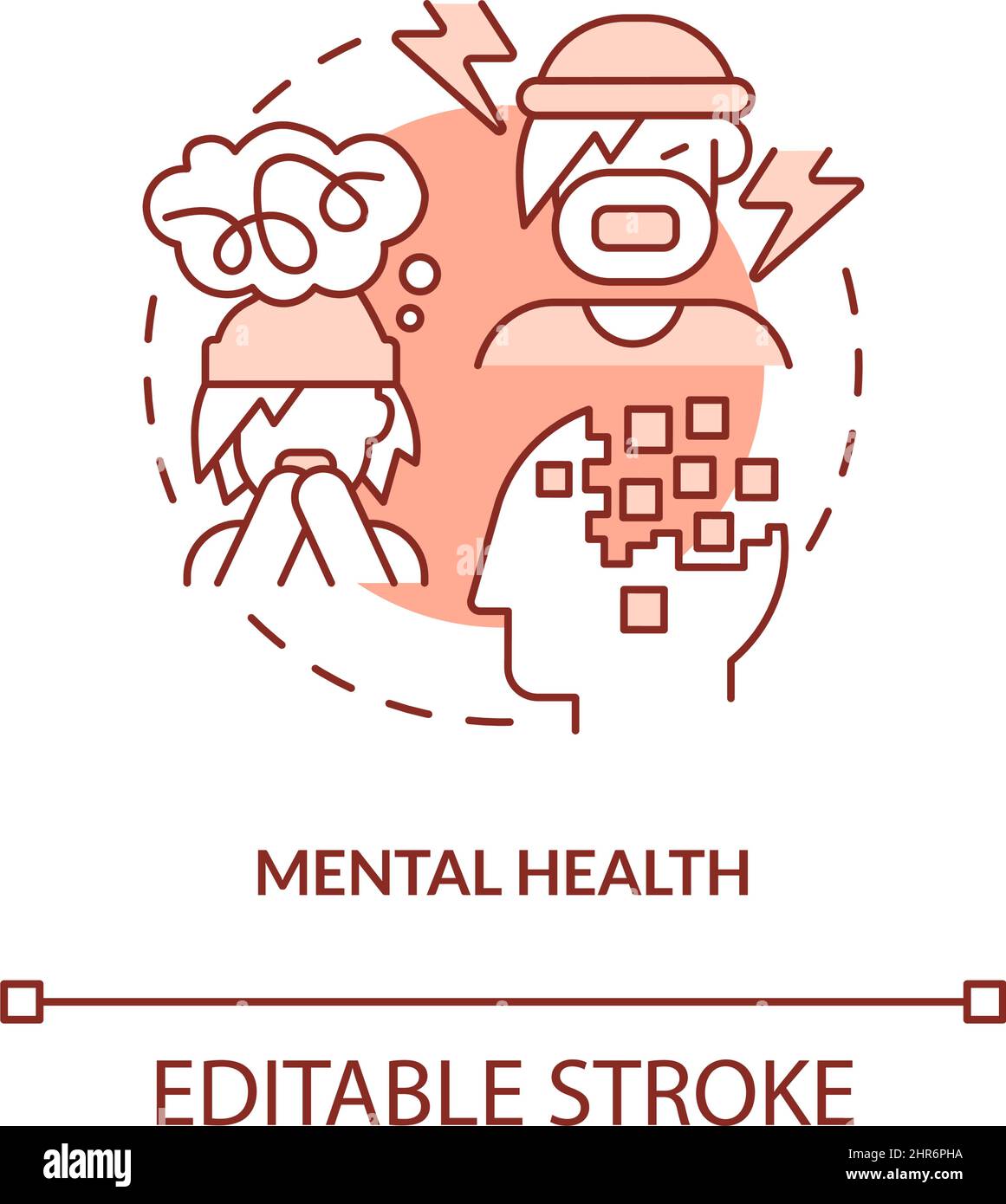 Mental health terracotta concept icon Stock Vector Image & Art - Alamy