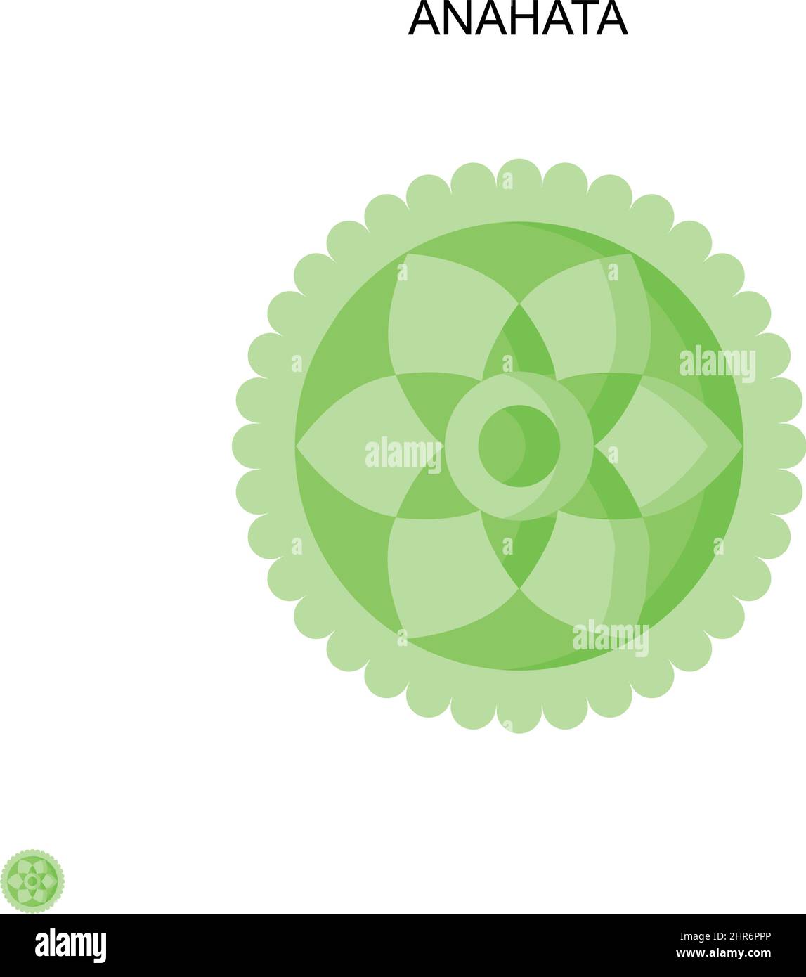 Anahata Simple vector icon. Illustration symbol design template for web mobile UI element. Stock Vector