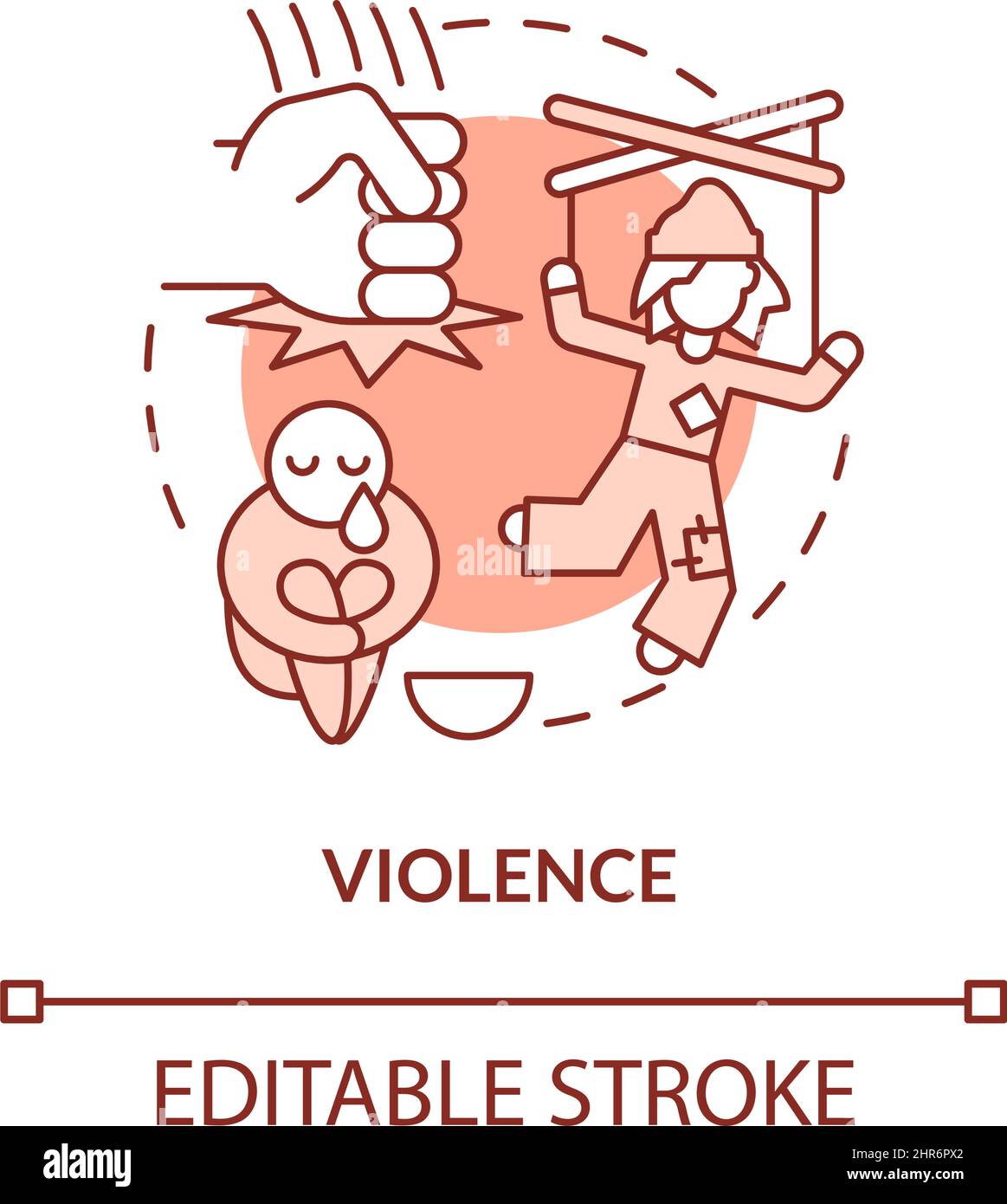 Violence terracotta concept icon Stock Vector Image & Art - Alamy