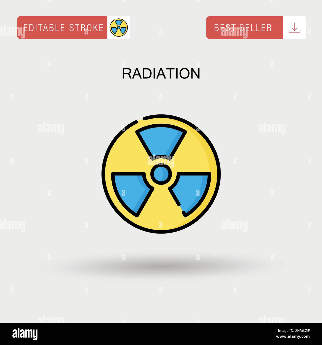 Radiation Simple vector icon. Stock Vector