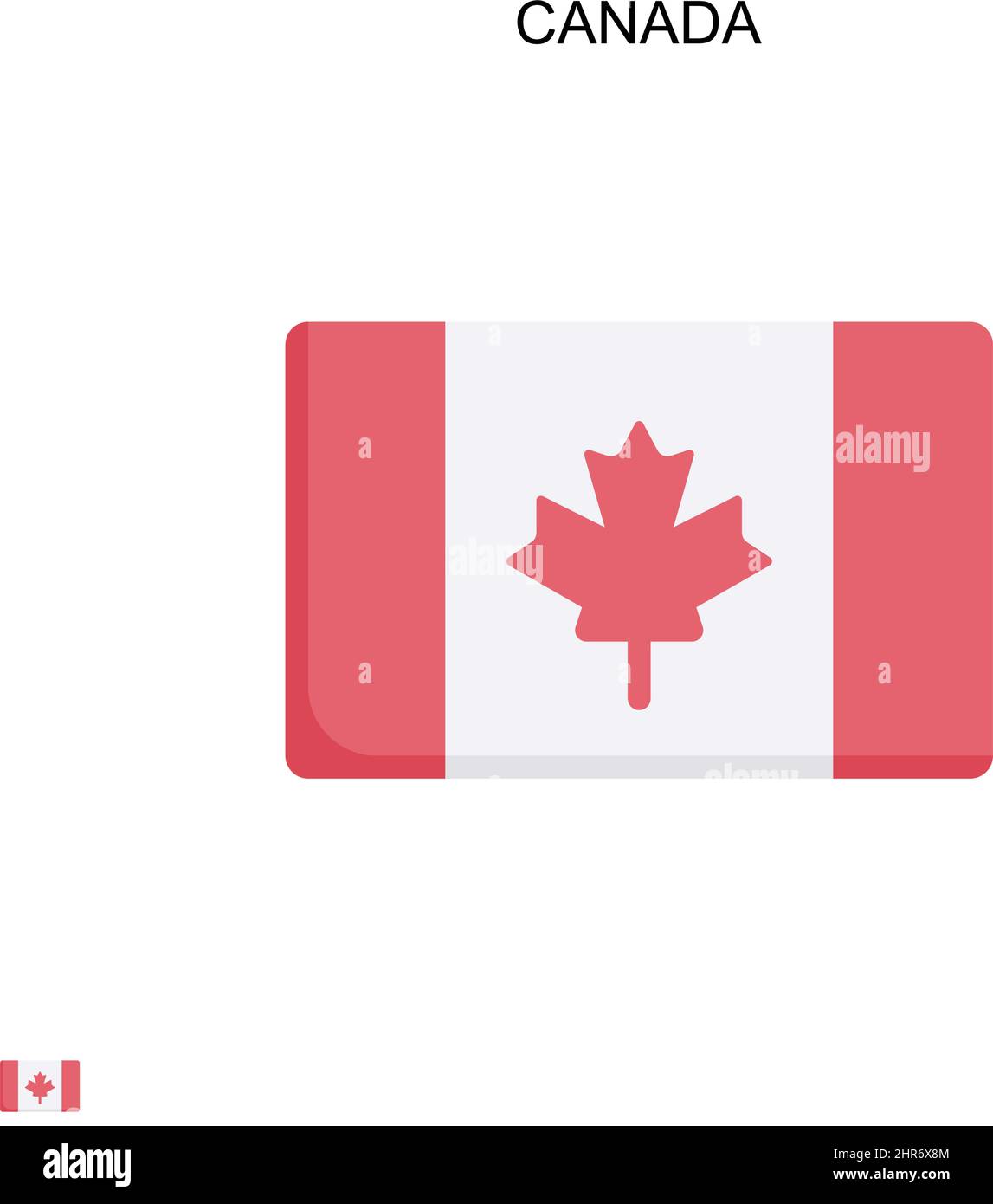 Canada Simple vector icon. Illustration symbol design template for web mobile UI element. Stock Vector