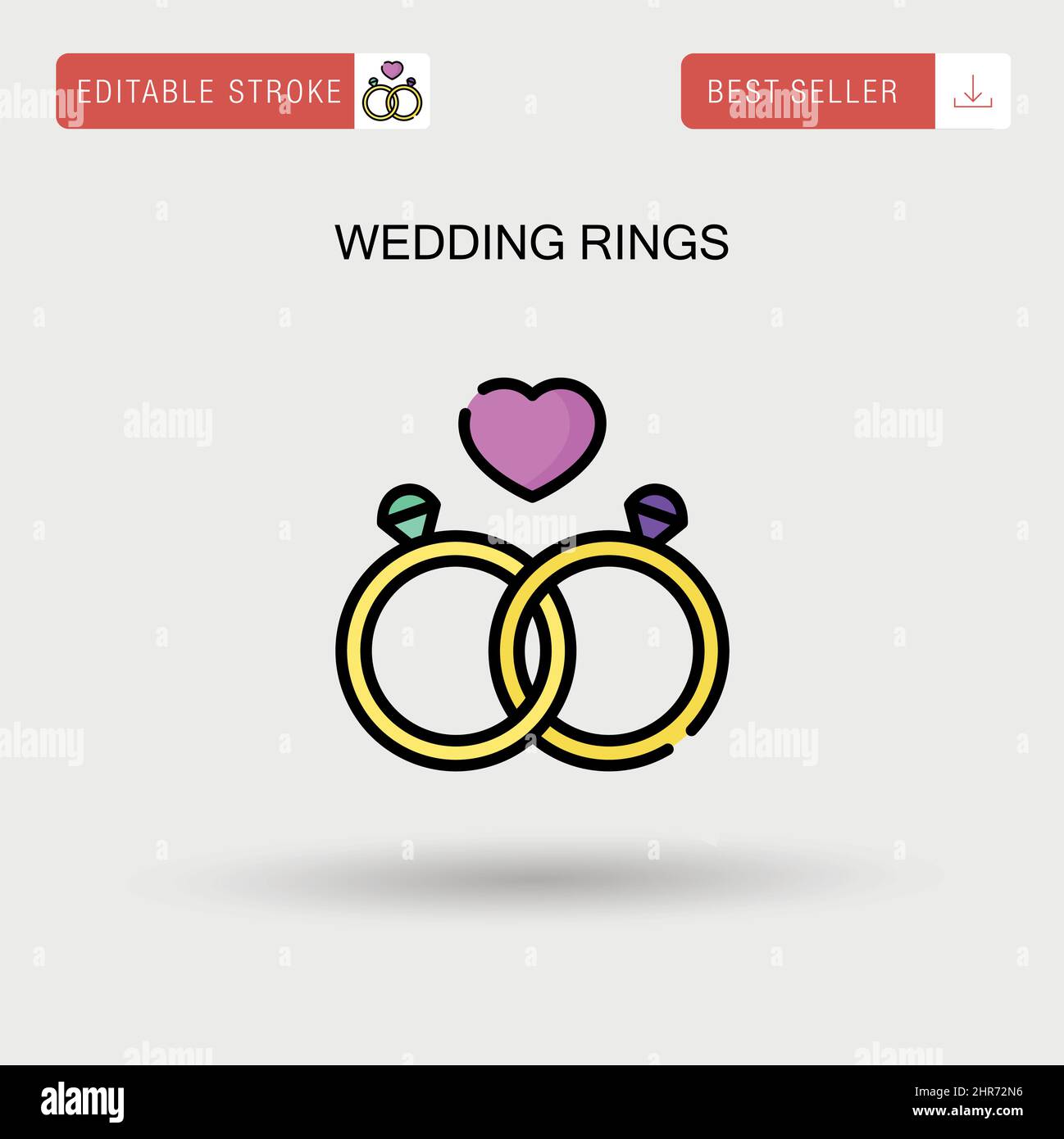Gold wedding rings beautiful Stock Vector Images - Alamy