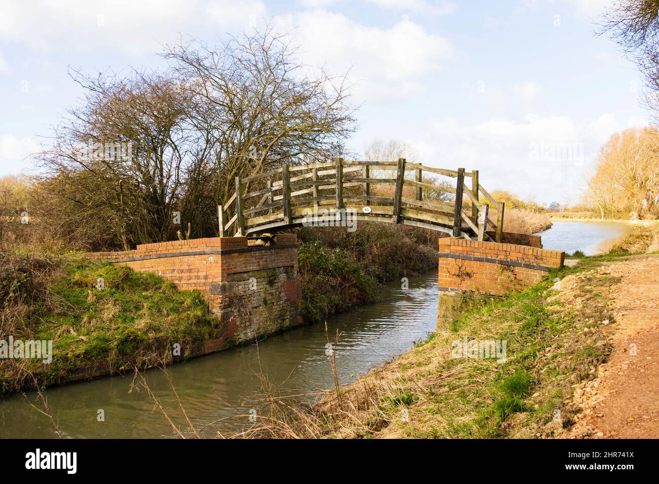 Bridle Bridge on the Grantham Canal, Woolsthorpe by Belvoir, Lincolnshire. Stock Photo