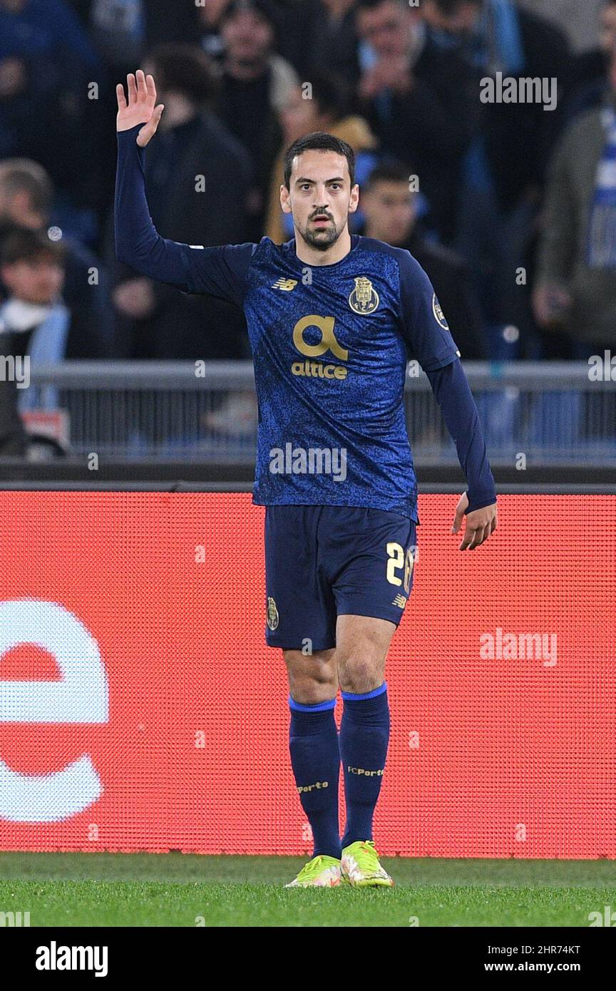 Rome, Italy. 24th Feb, 2022. Bruno Costa of FC Porto gestures during the  UEFA Europa League Knockout Round Play-Offs Leg two between SS Lazio and FC  Porto at Stadio Olimpico, Rome, Italy