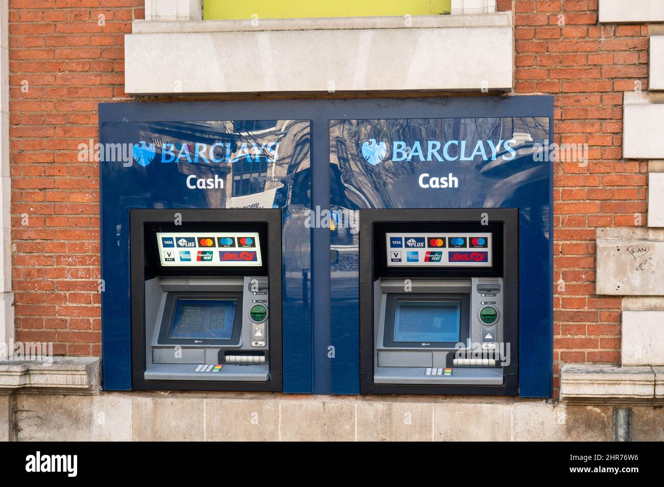 Two Barclays bank cash machines in Norwich city centre Stock Photo Alamy