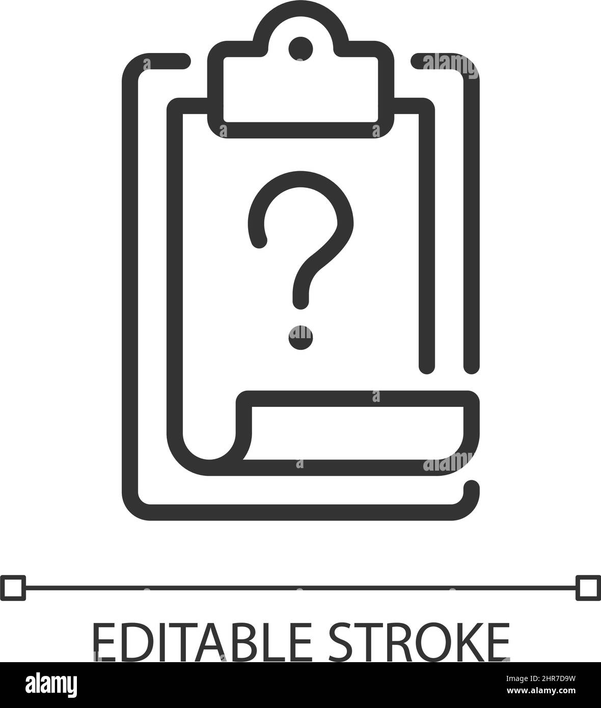 Task question linear icon Stock Vector Image & Art - Alamy