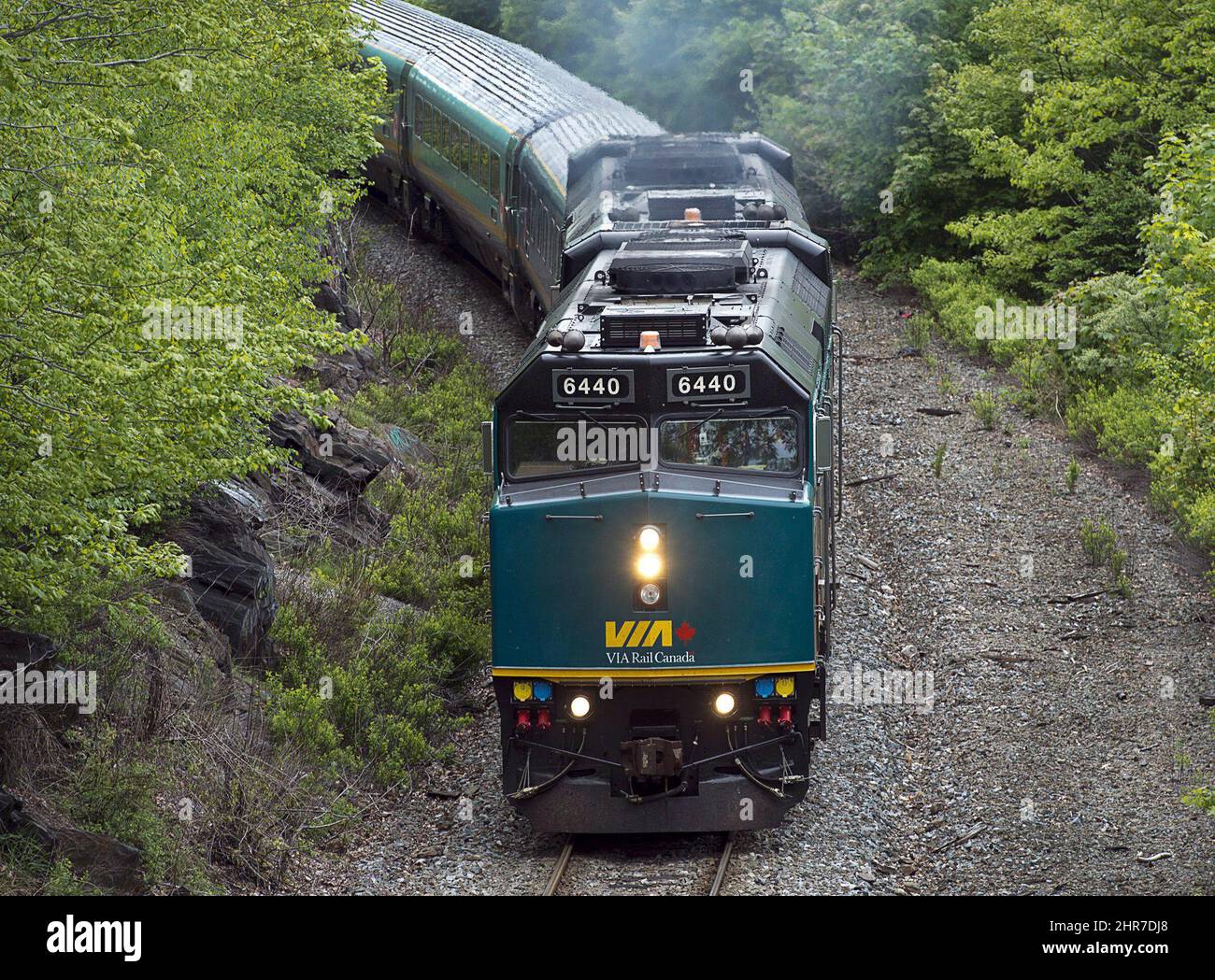 A Via Rail train moves through Halifax on Tuesday, June 4, 2013. A