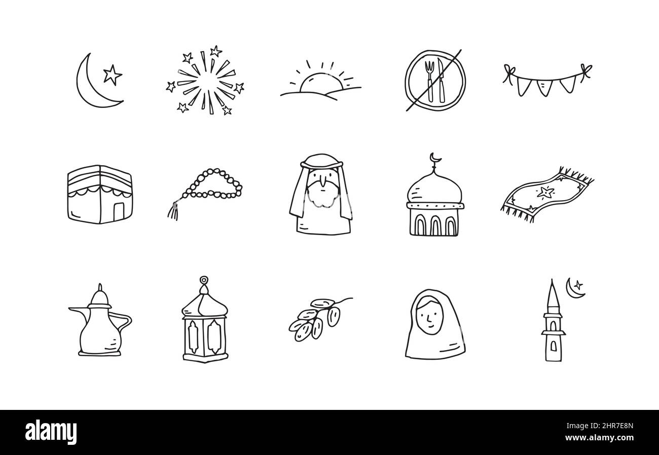 Set of eid ul adha mosque Stock Vector Images - Alamy