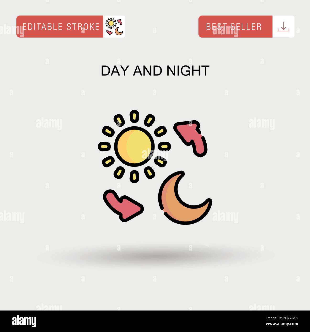 Day and night Simple vector icon Stock Vector Image & Art Alamy
