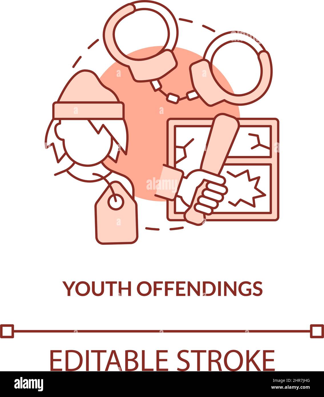 Youth offendings terracotta concept icon Stock Vector Image & Art - Alamy