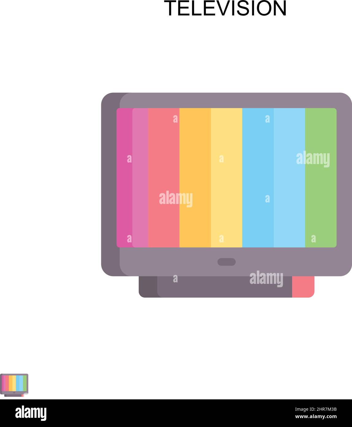 Television Simple vector icon. Illustration symbol design template for ...