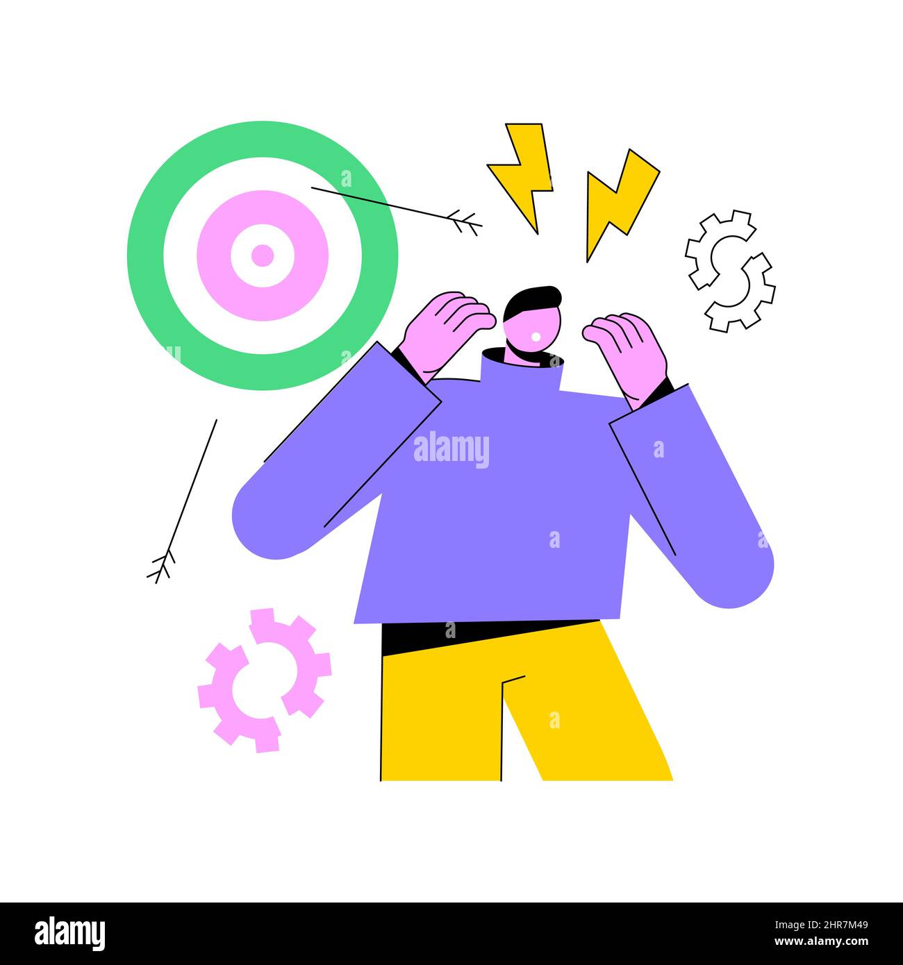 Frustration Abstract Concept Vector Illustration Depression Treatment