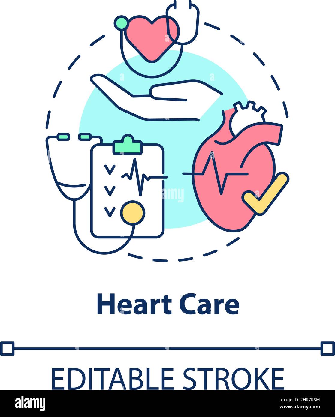 Heart care concept icon Stock Vector Image & Art - Alamy