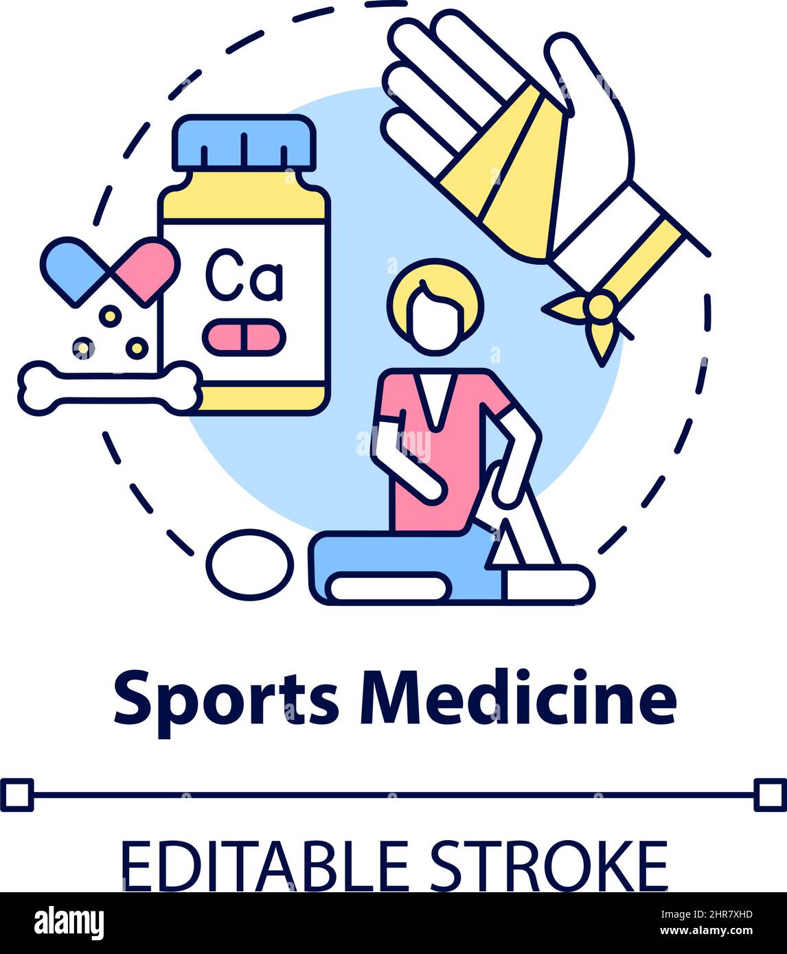 Sports medicine concept icon Stock Vector Image & Art Alamy