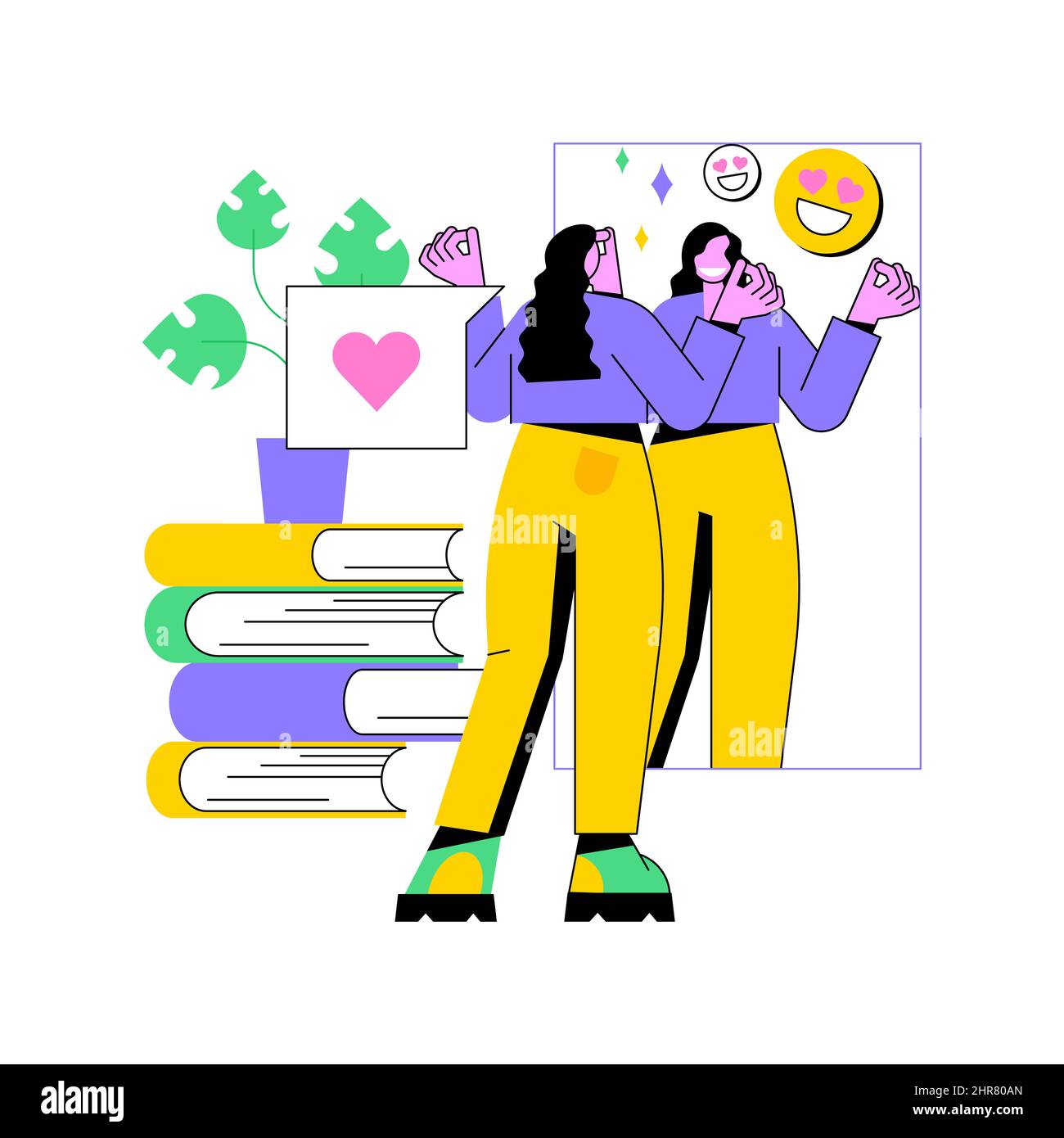 Selfconcept abstract concept vector illustration. Positive self