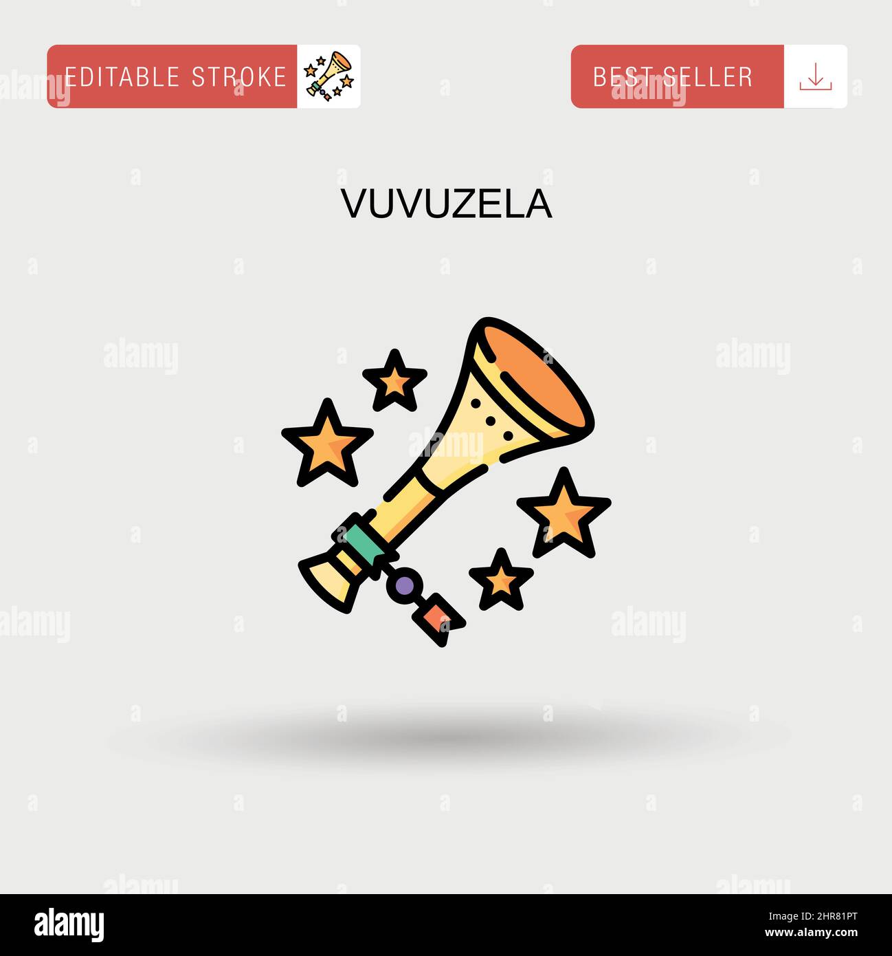 Vector illustration vuvuzela horn soccer hi-res stock photography and  images - Alamy