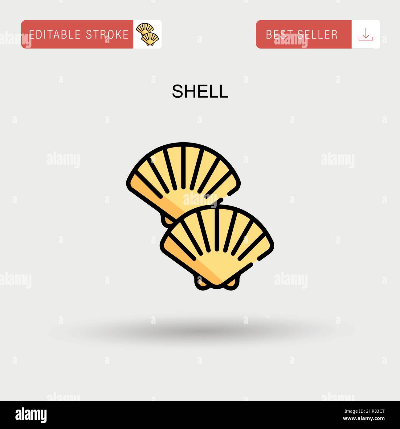 Shell Simple vector icon Stock Vector Image & Art - Alamy