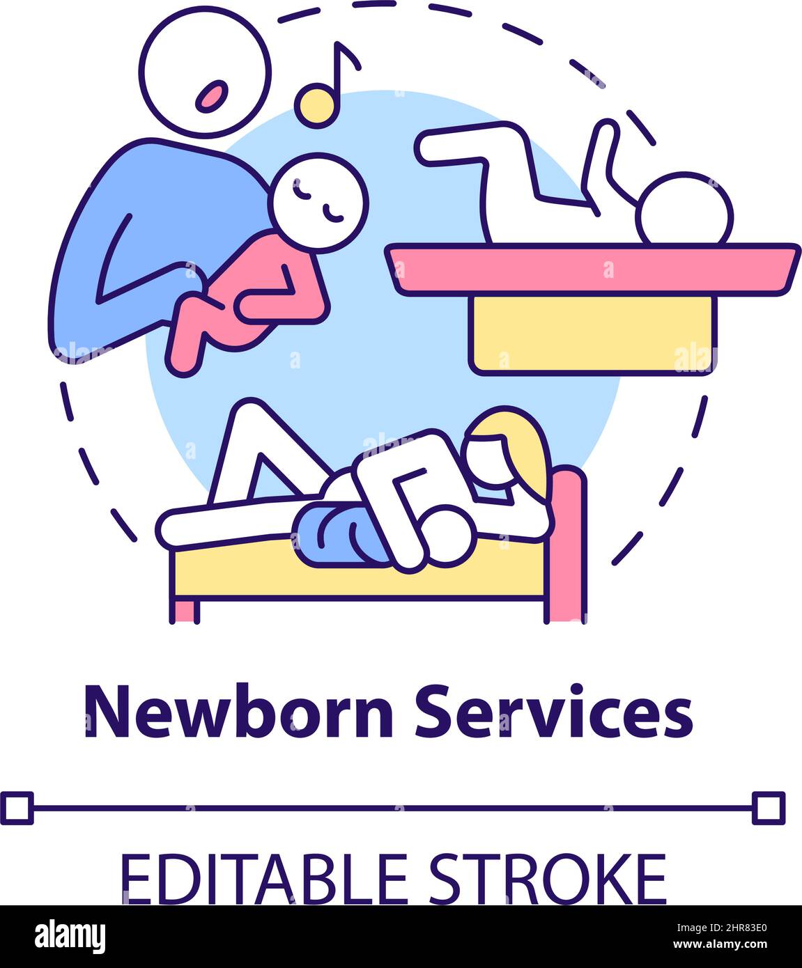 Illness newborn Stock Vector Images - Alamy