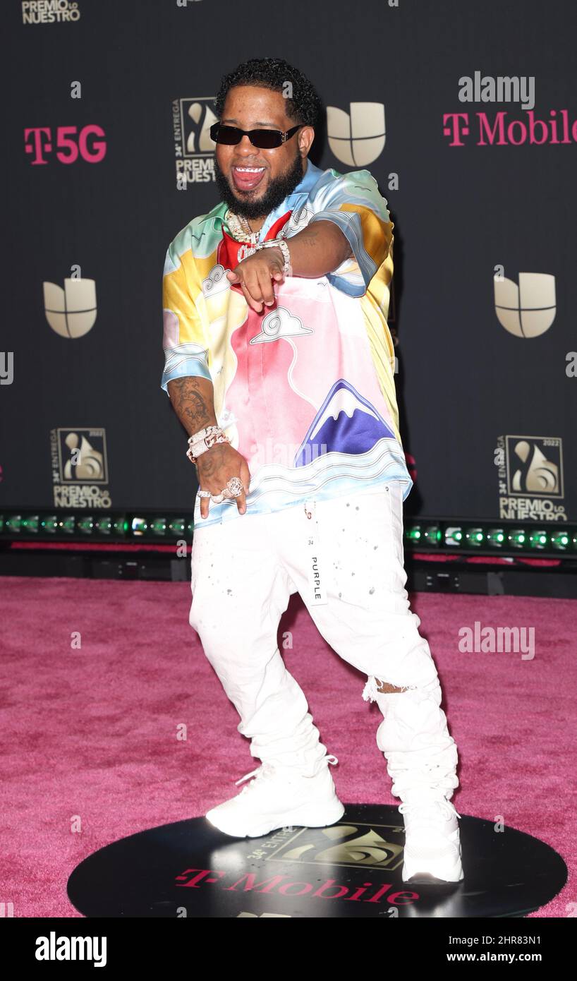 Miami, United States. 25th Feb, 2022. Chimbala walks the red carpet at(04)
