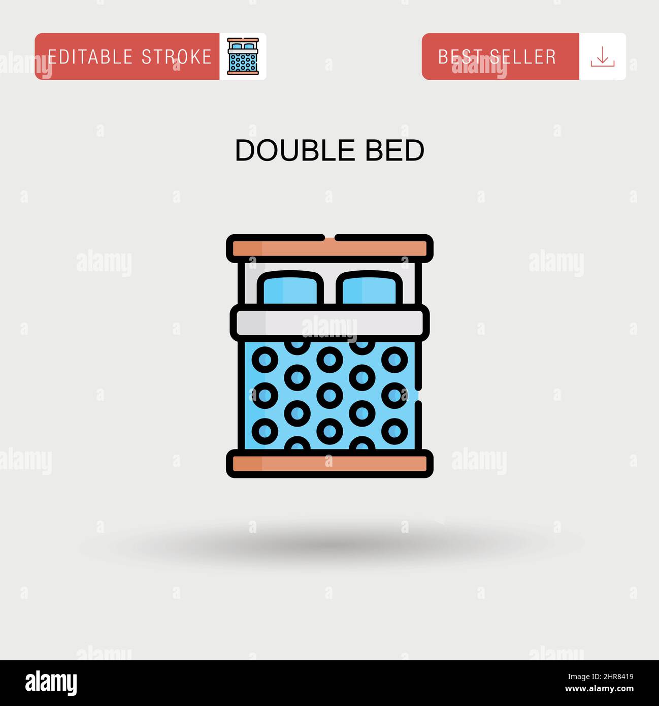 Double bed Stock Vector Images - Alamy