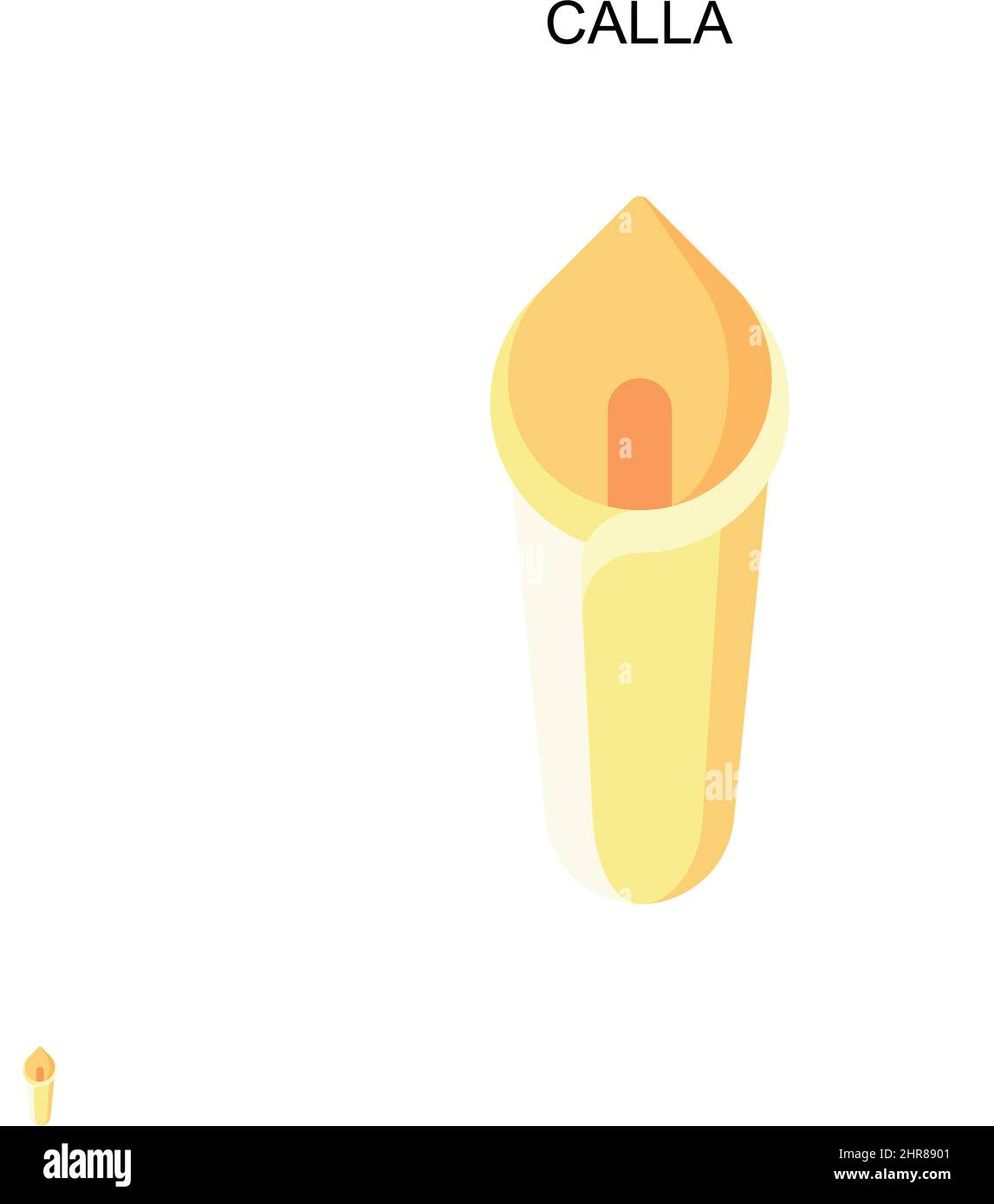Calla Simple vector icon. Illustration symbol design template for web ...
